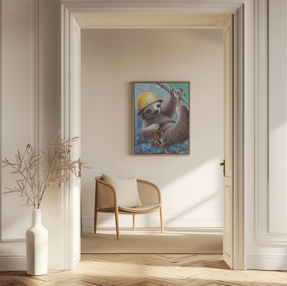 SLOTH CONSTRUCTION WORKER | Poster