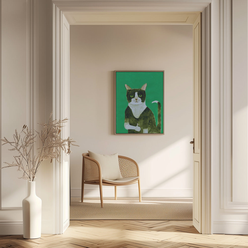 Smokingkatt med tummen upp | Poster