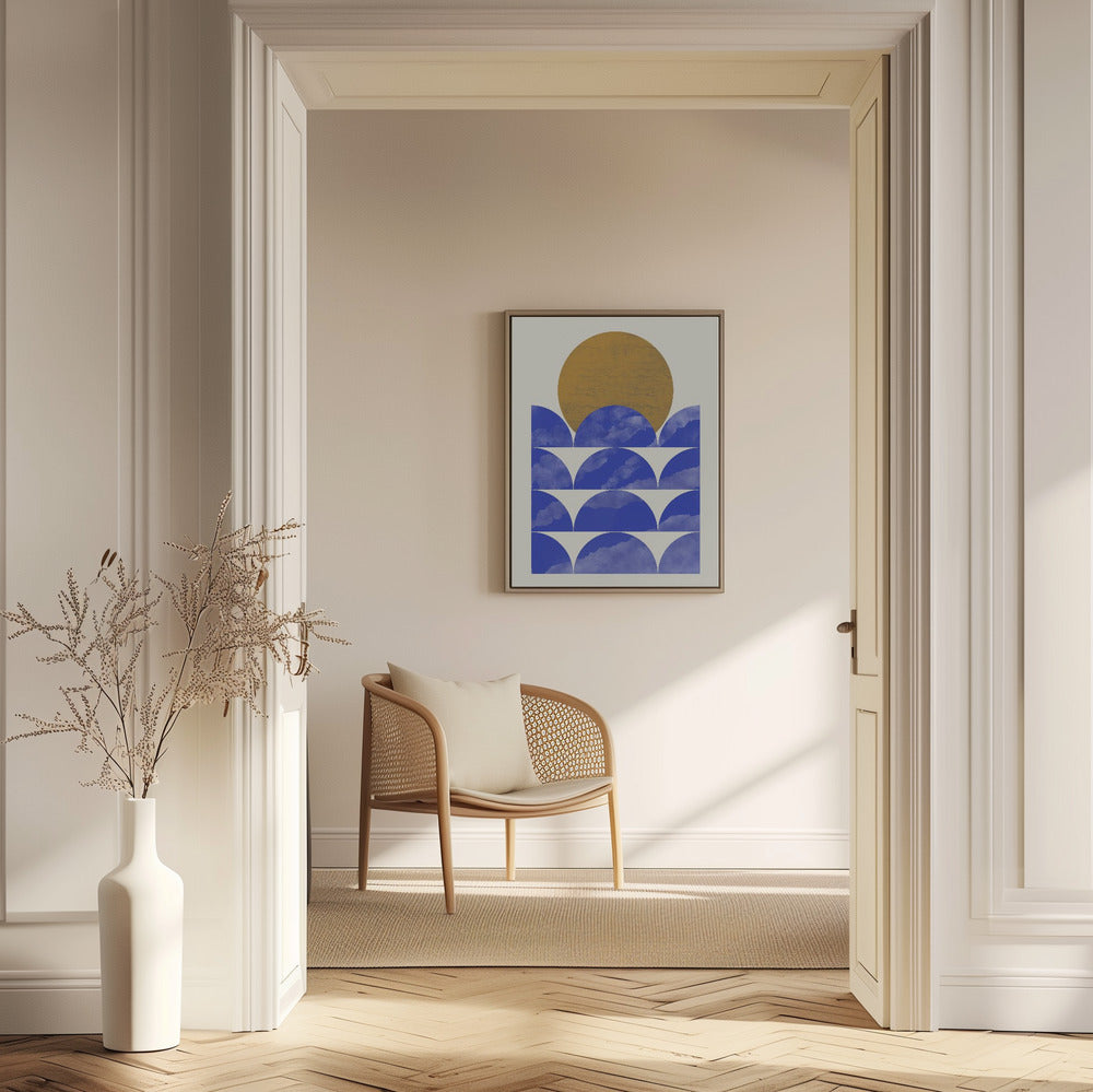 Geometrisk solnedgångskomposition | Poster