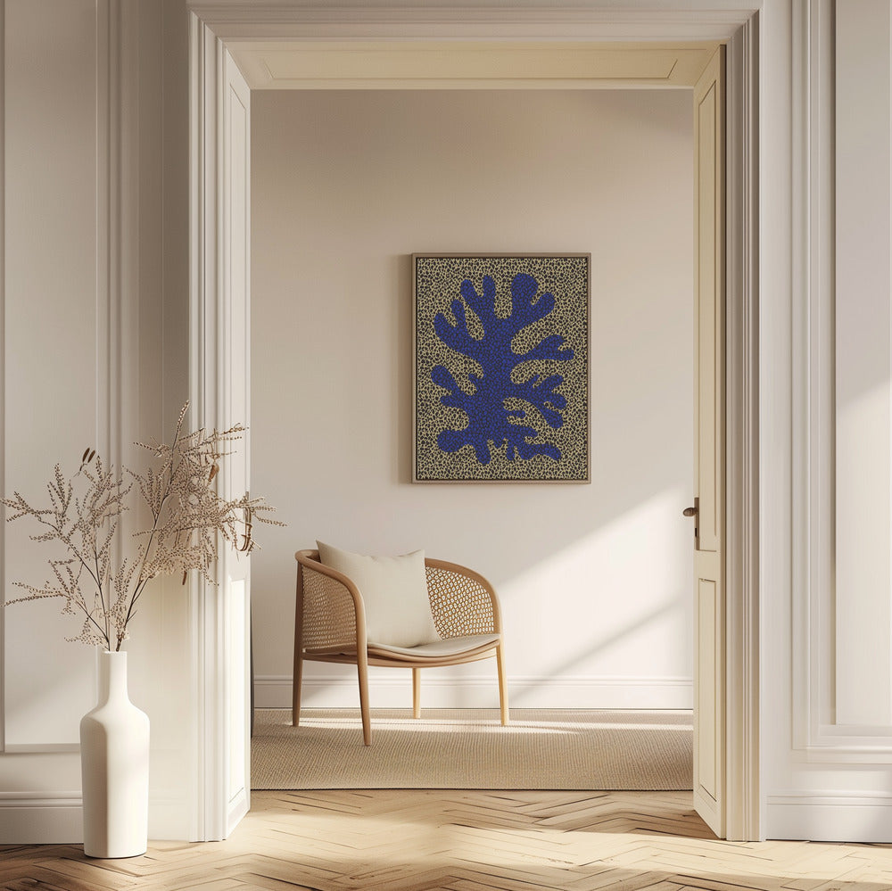 Blue and Yellow Coral pattern | Poster
