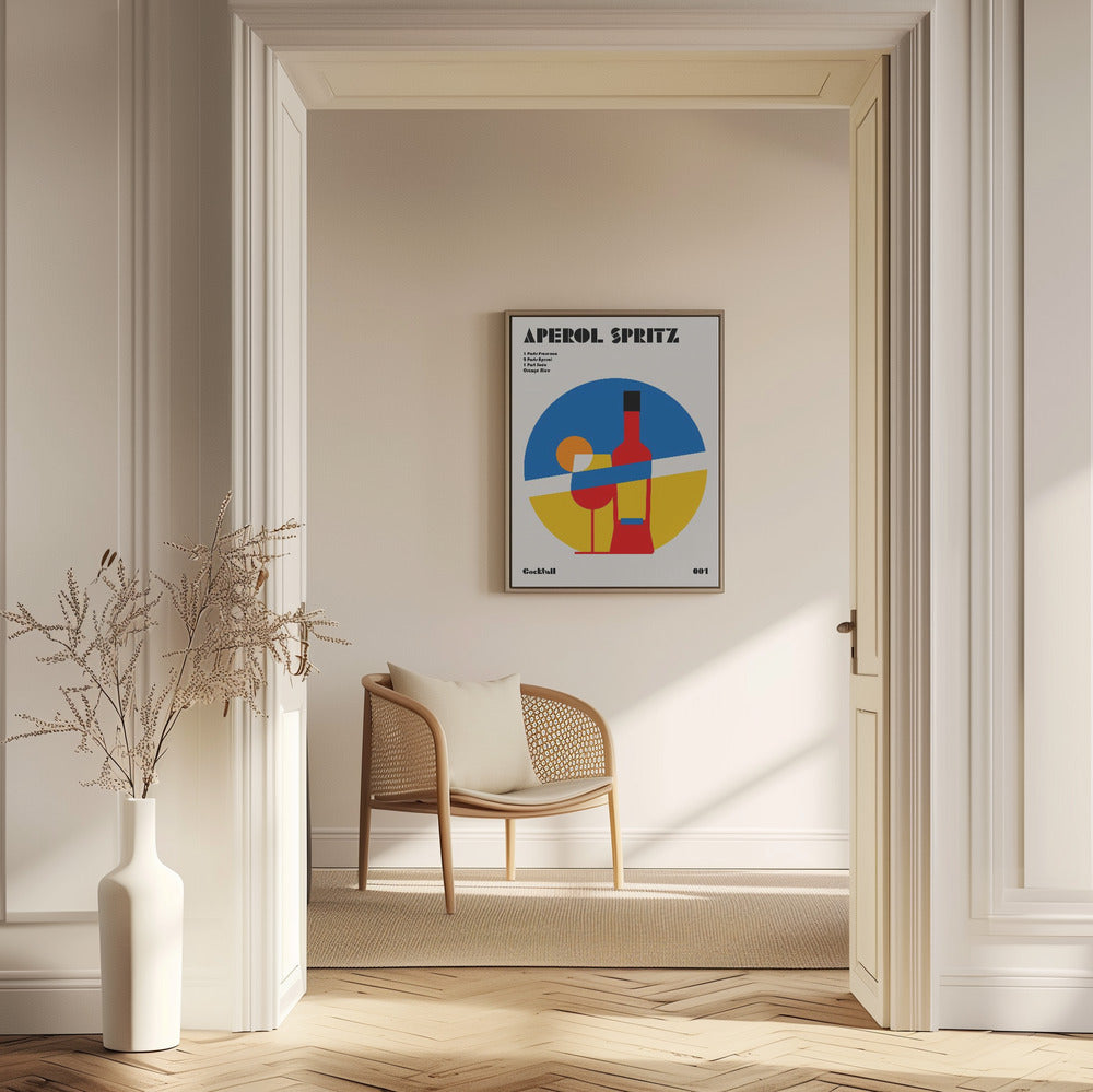 Aperol Spritz Cocktail Bauhaus Art Print | Poster