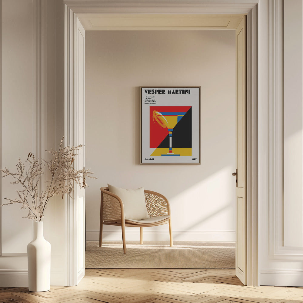 Vesper Martini Bauhaus Cocktail | Poster