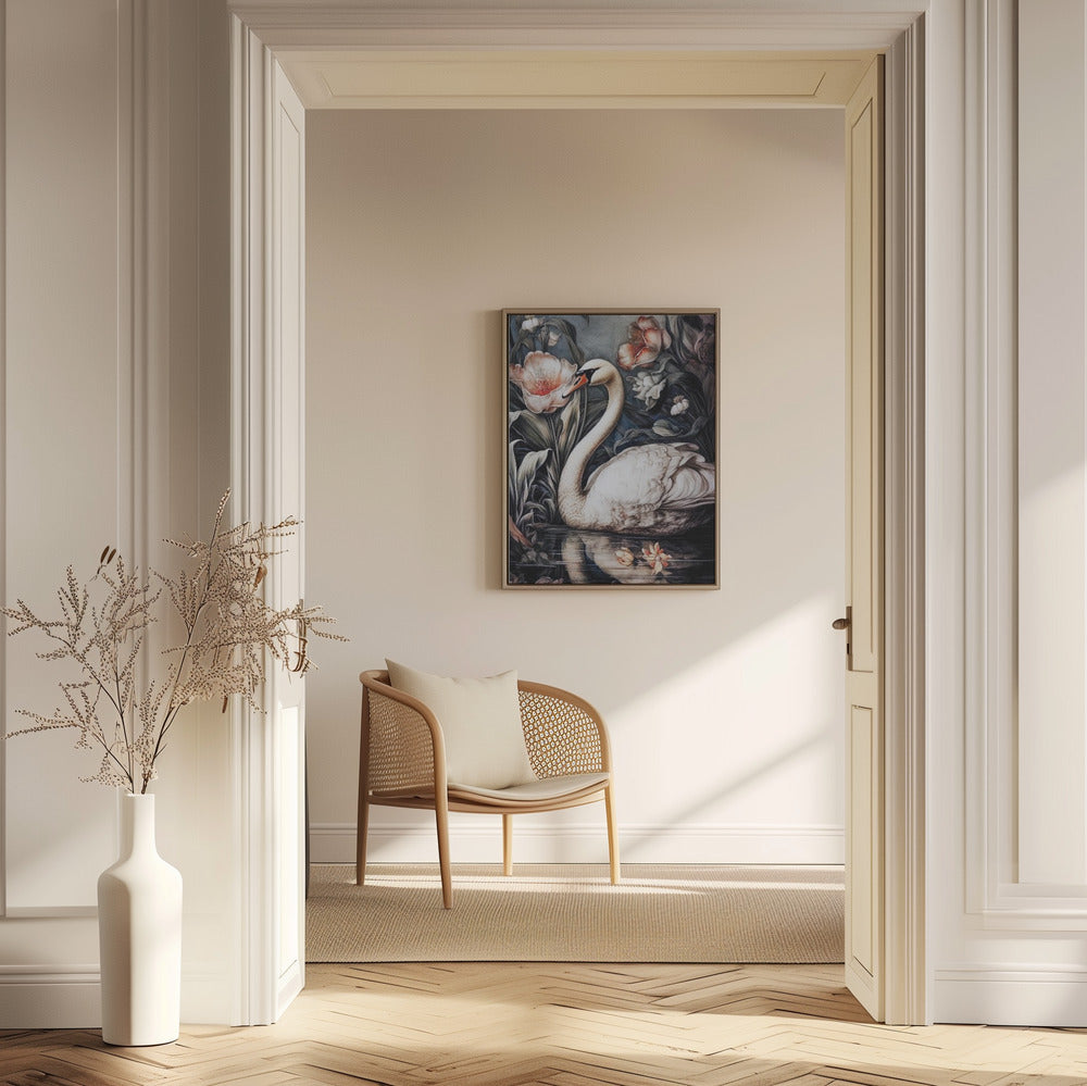 Floral and swan | Poster