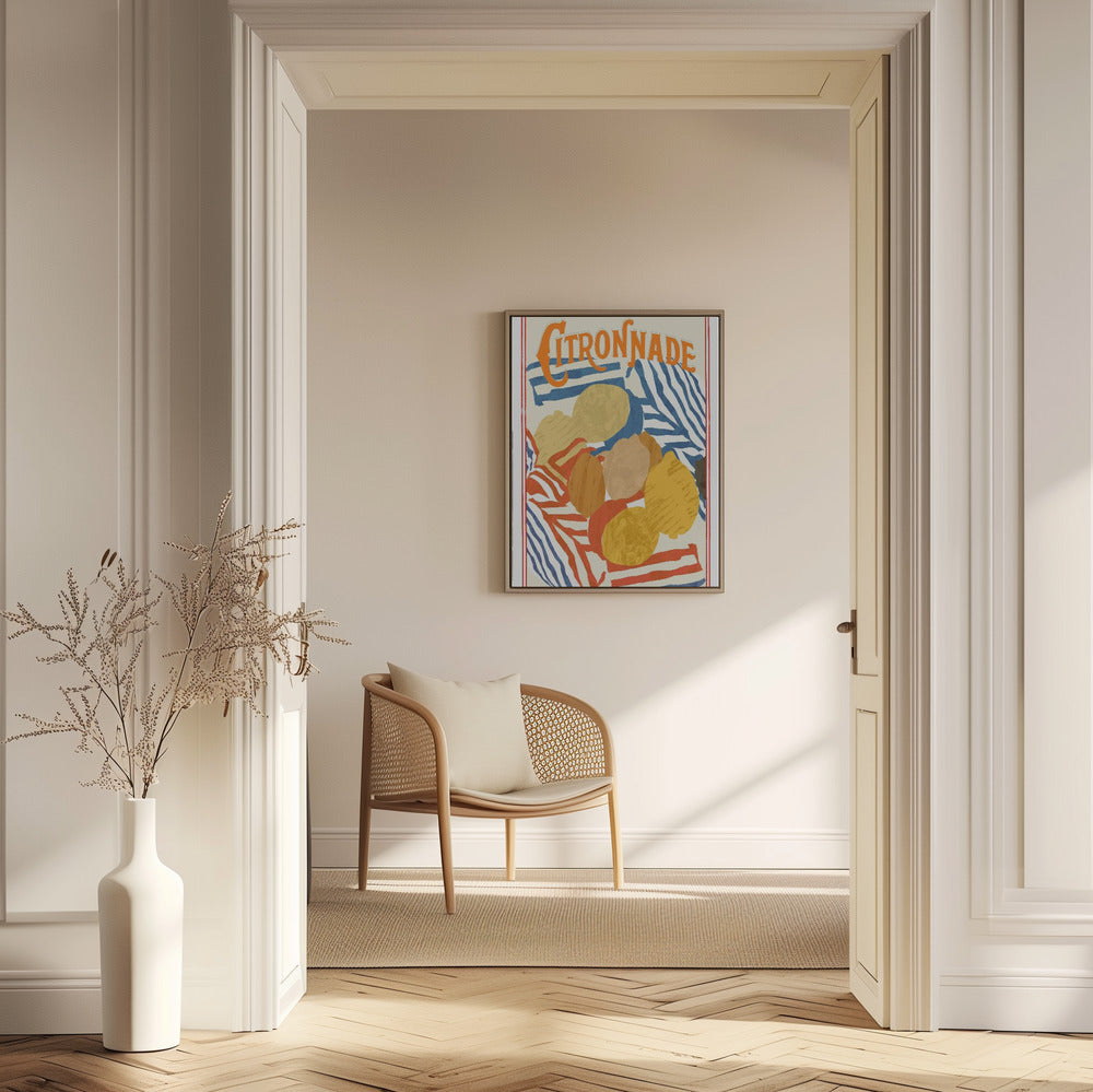 Citronblå och röd | Poster