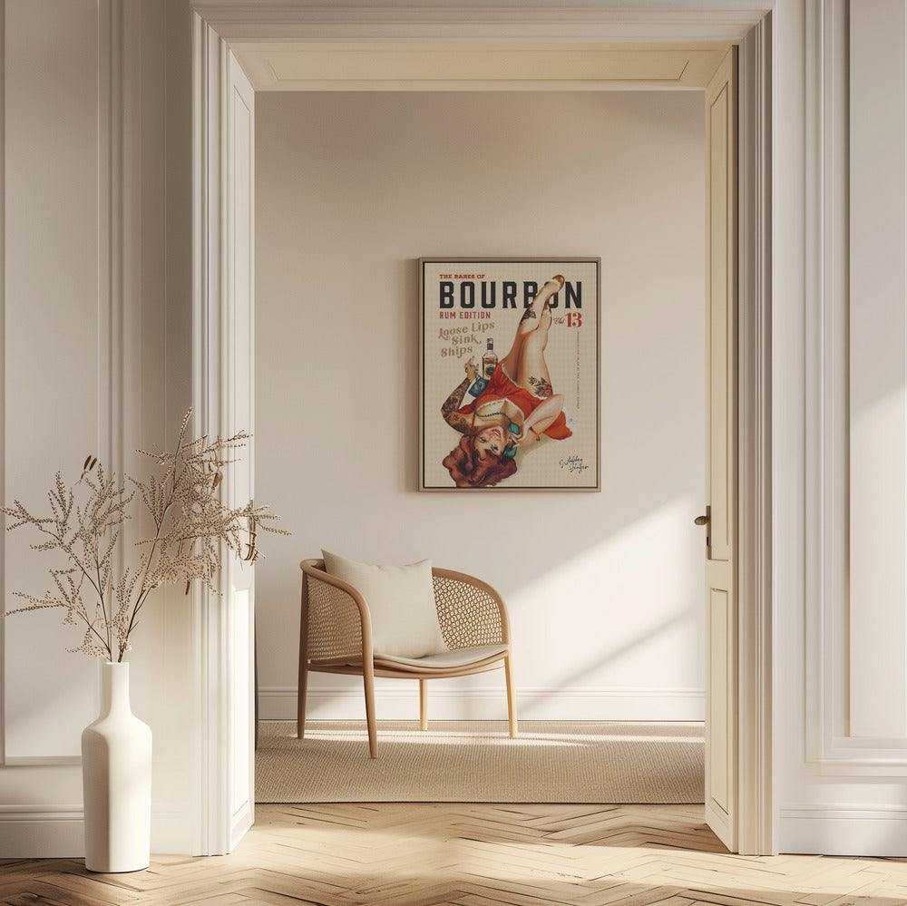 Babes of Bourbon Vol 13 Romdrickande Pinup Girl Konst | Poster
