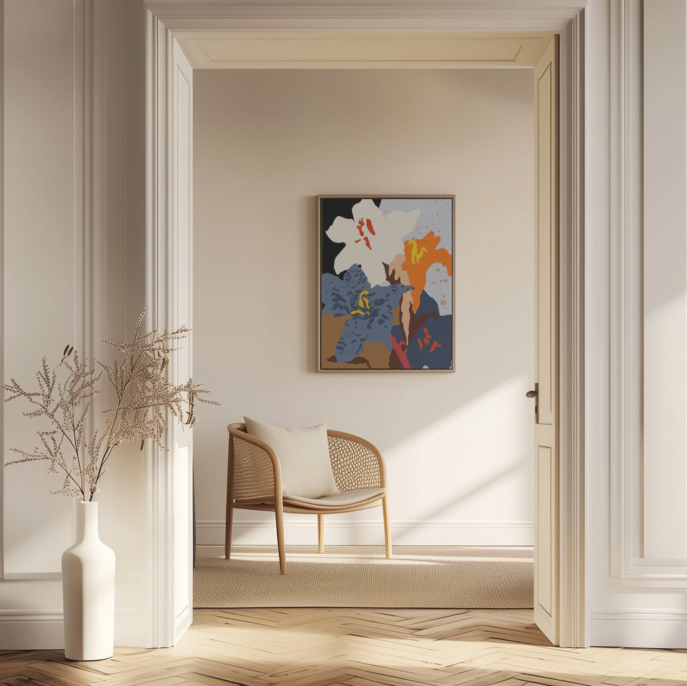 Abstrakta liljor närbild | Poster