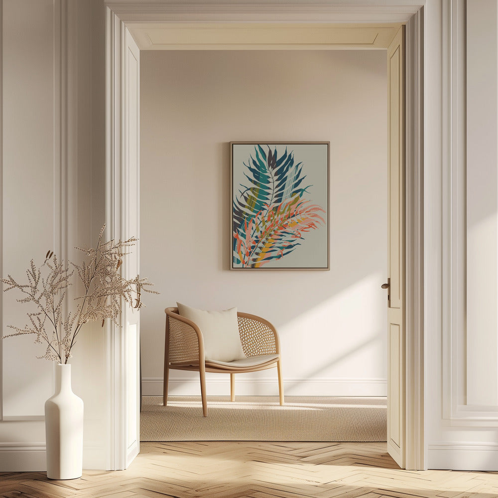 Färgglada palmblad | Poster