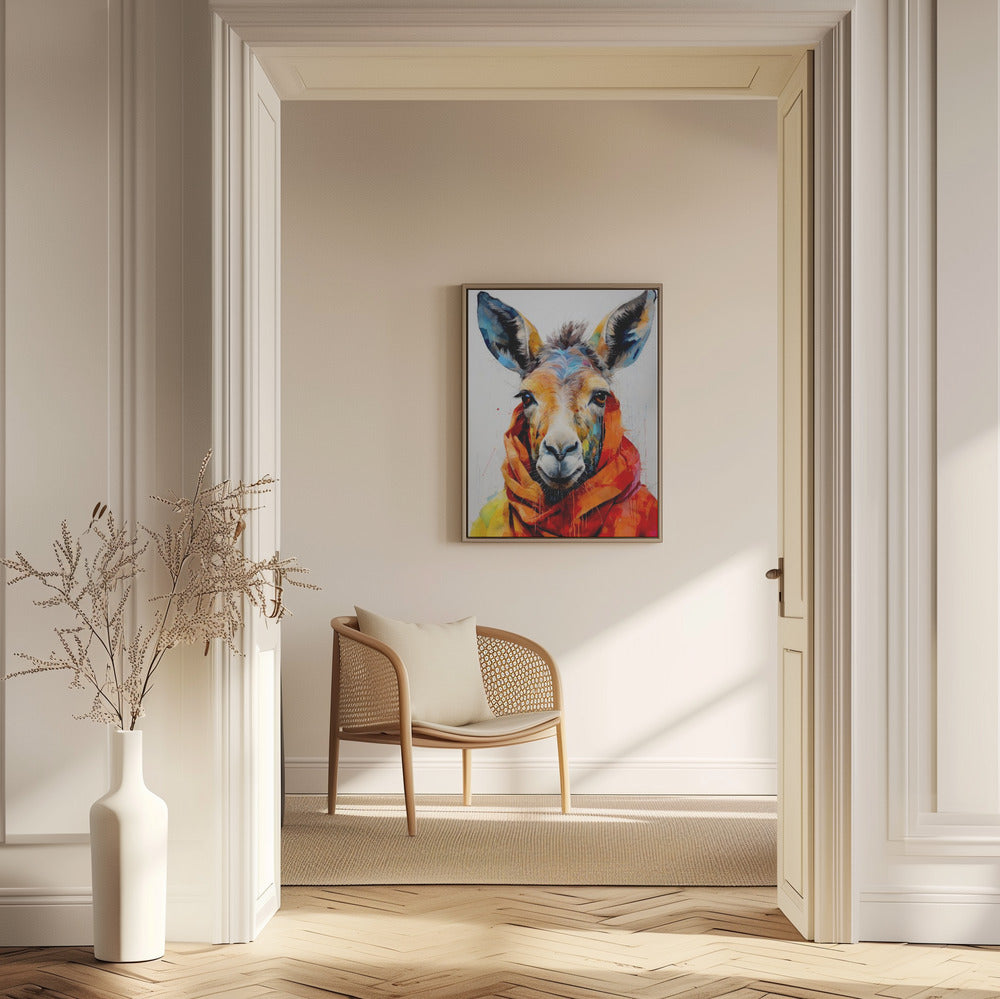 Akvarell djurkonst med åsna | Poster