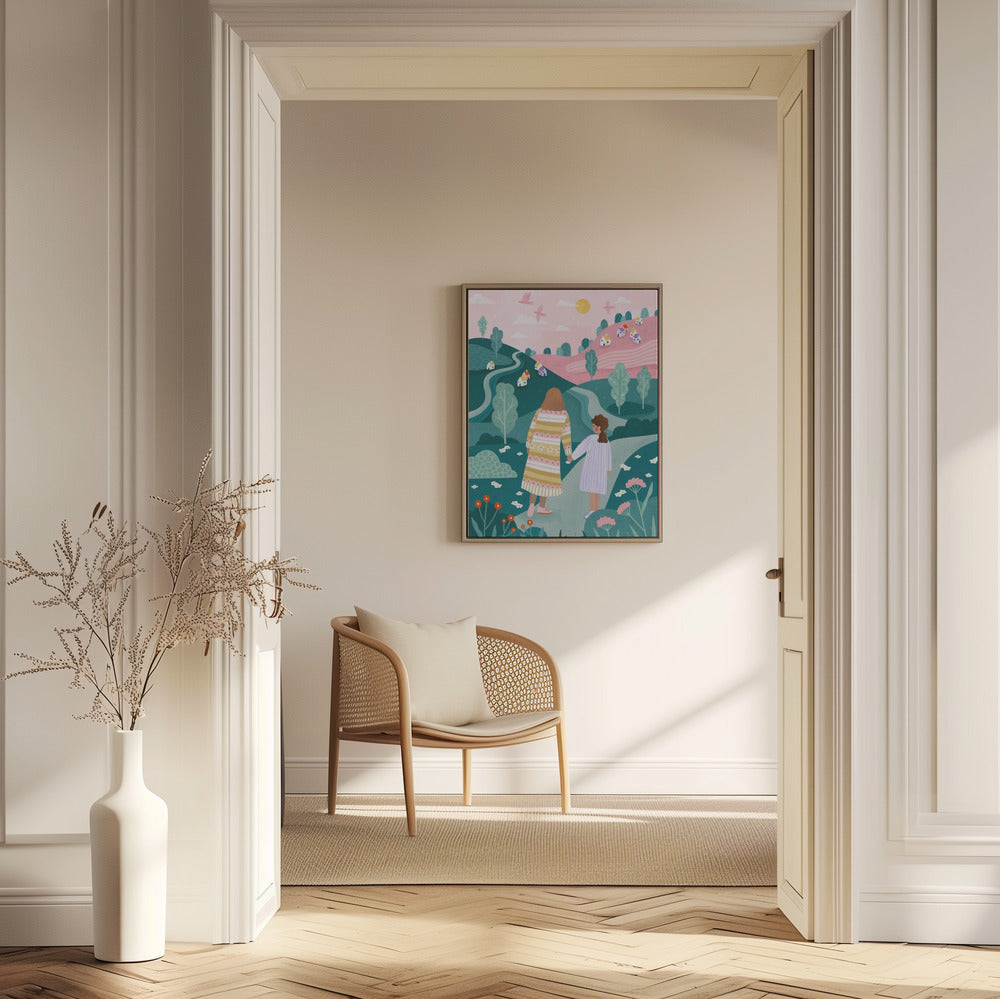 Mamma Dotter I Naturen | Poster