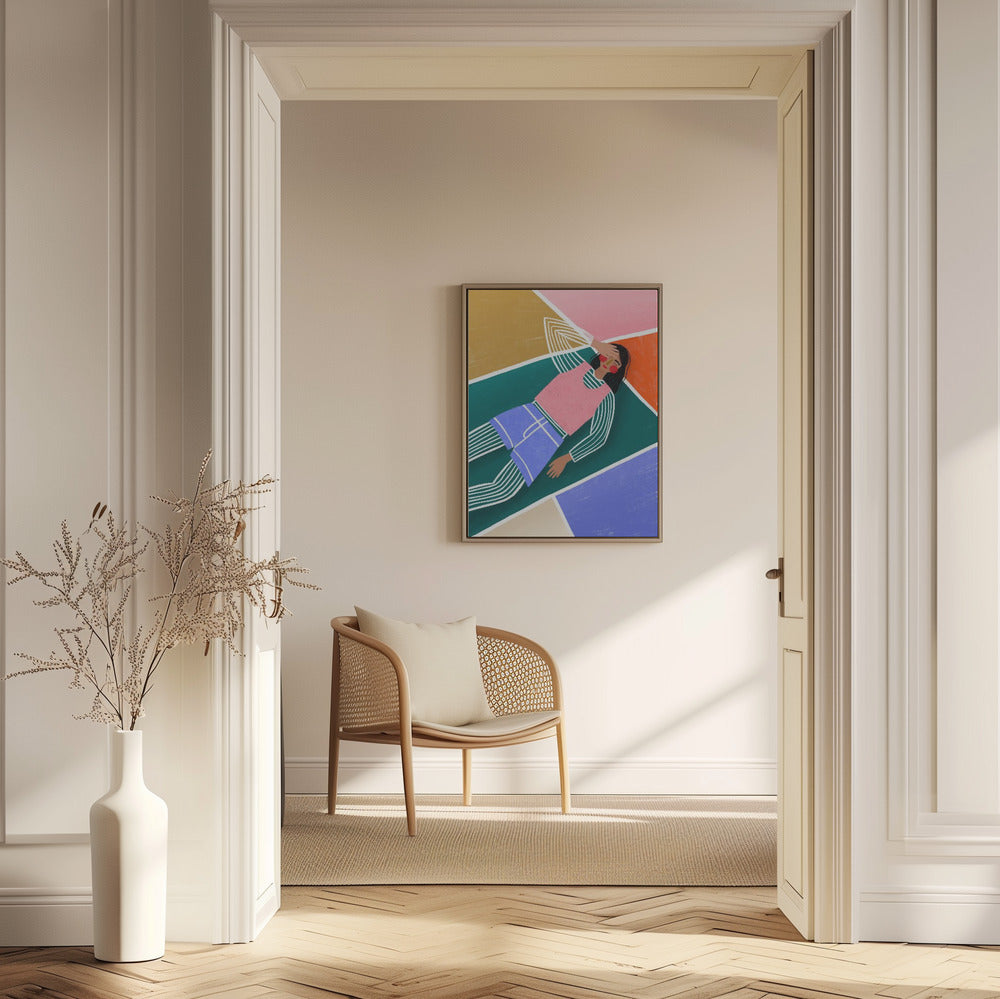 Vibrant Lady Resting | Poster