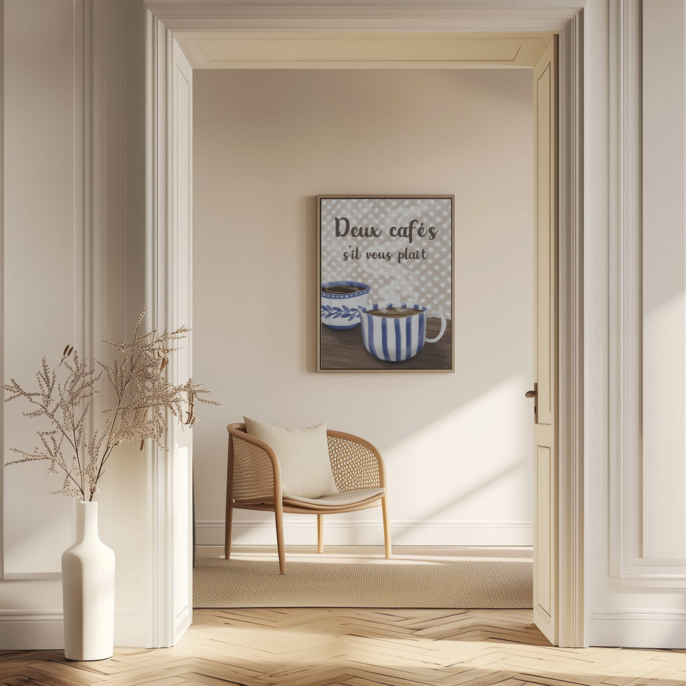 Två kaffe tack | Poster