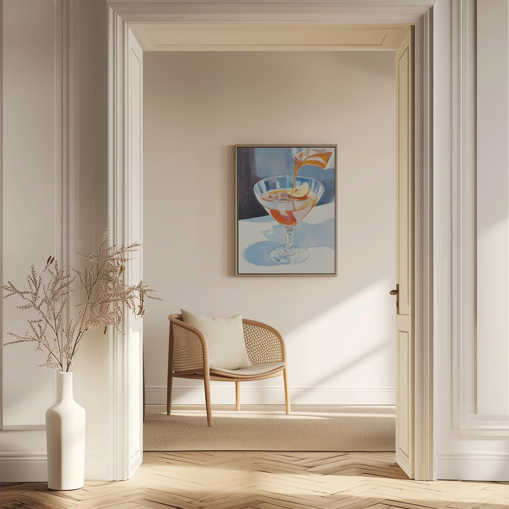 Hälla citronte i ett glas | Poster