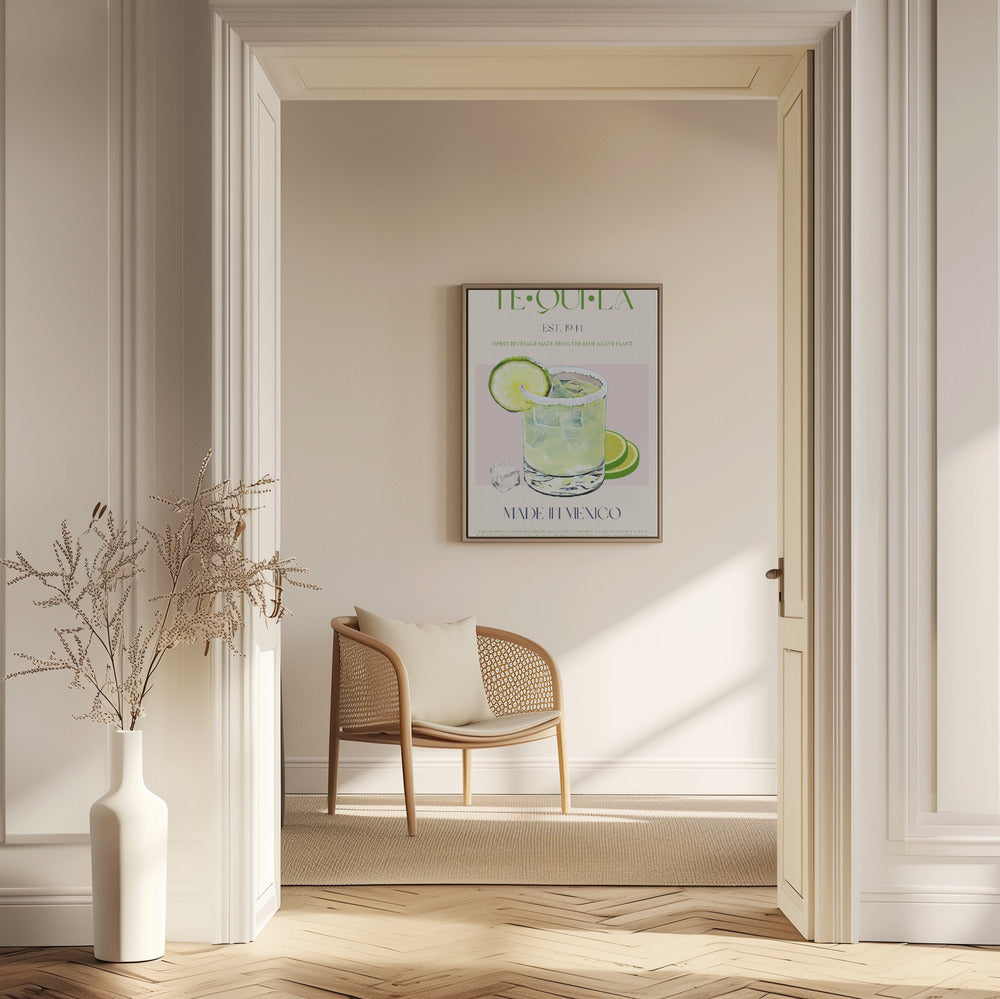 Tequiladryck med lime och is | Poster