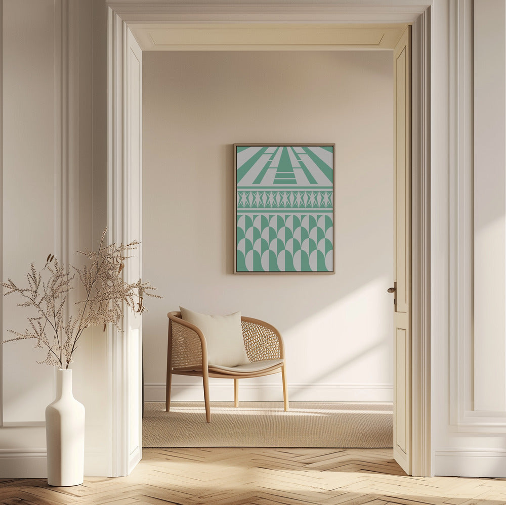 Minimalist art deco geometric mint | Poster