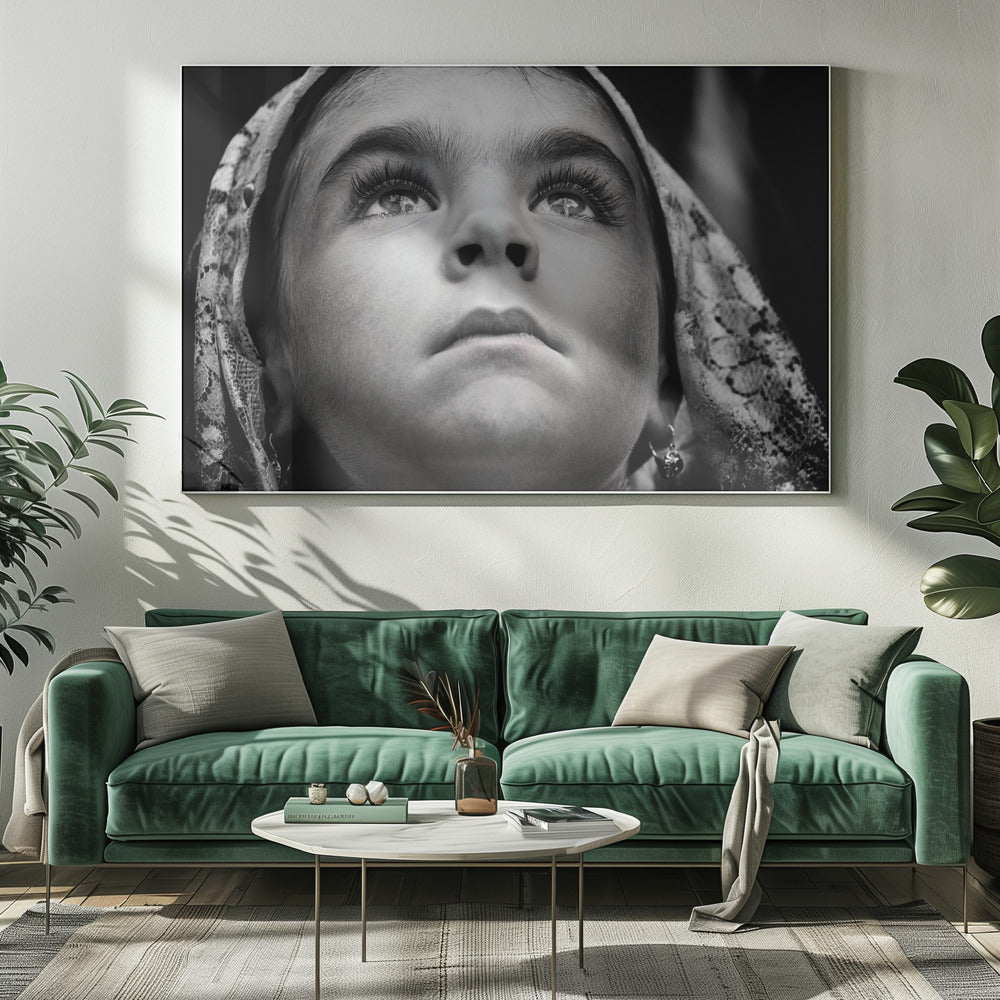 Flicka med traditionell sardisk slöja | Canvas