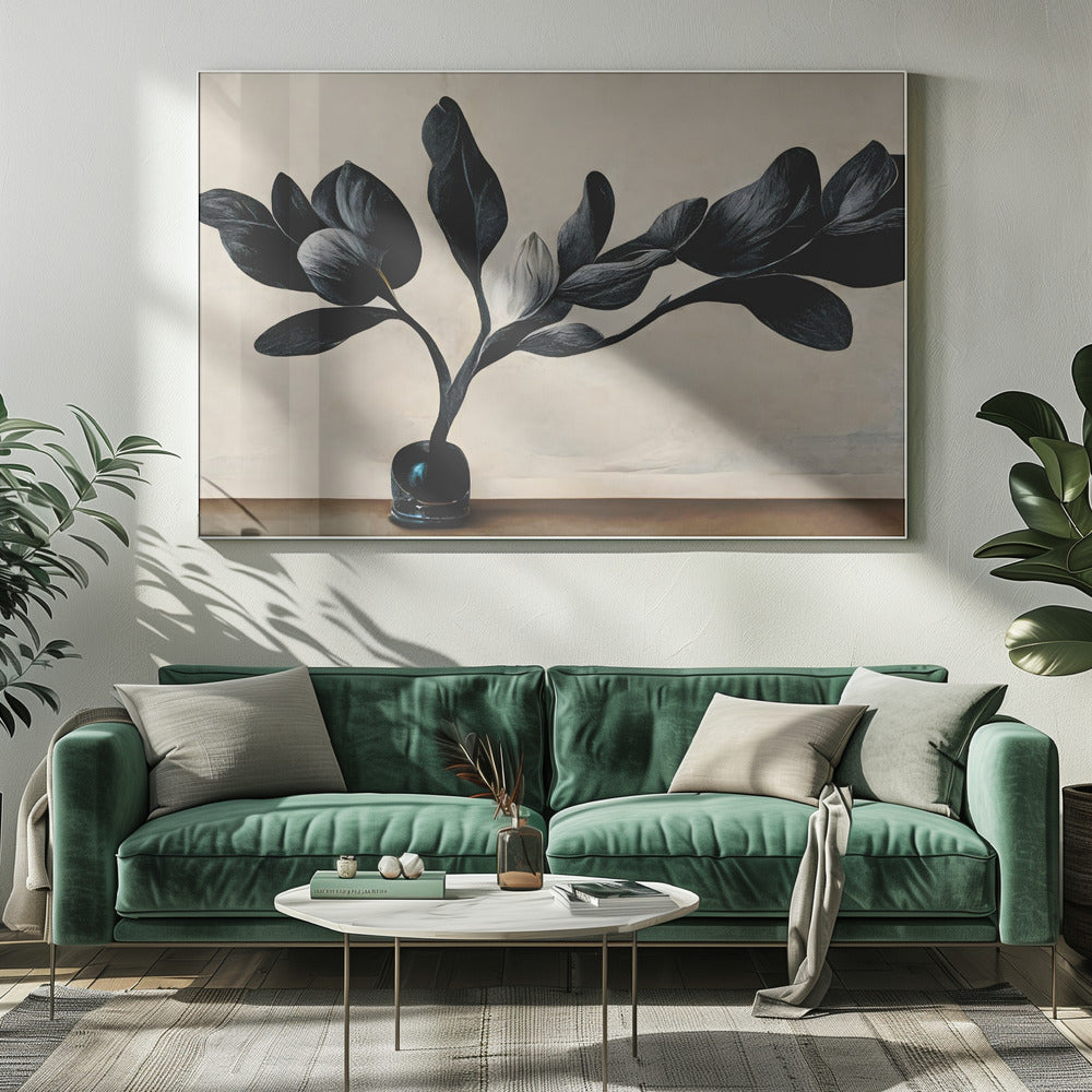 Svart magnolia | Canvas