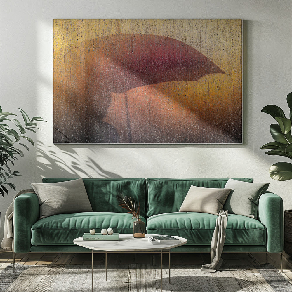 Metallvägg i regn | Canvas