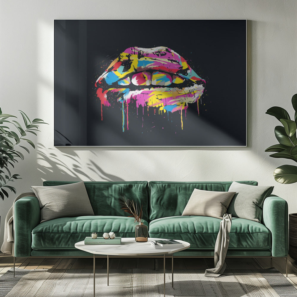 Färgglada läppar | Canvas