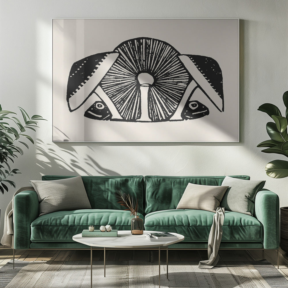 Tre svampar 1892 Beige | Canvas