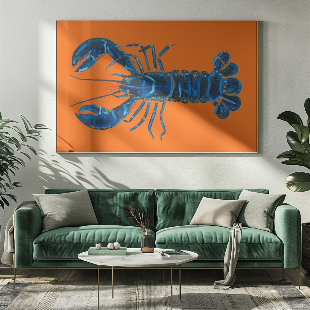 Hummer på orange | Canvas