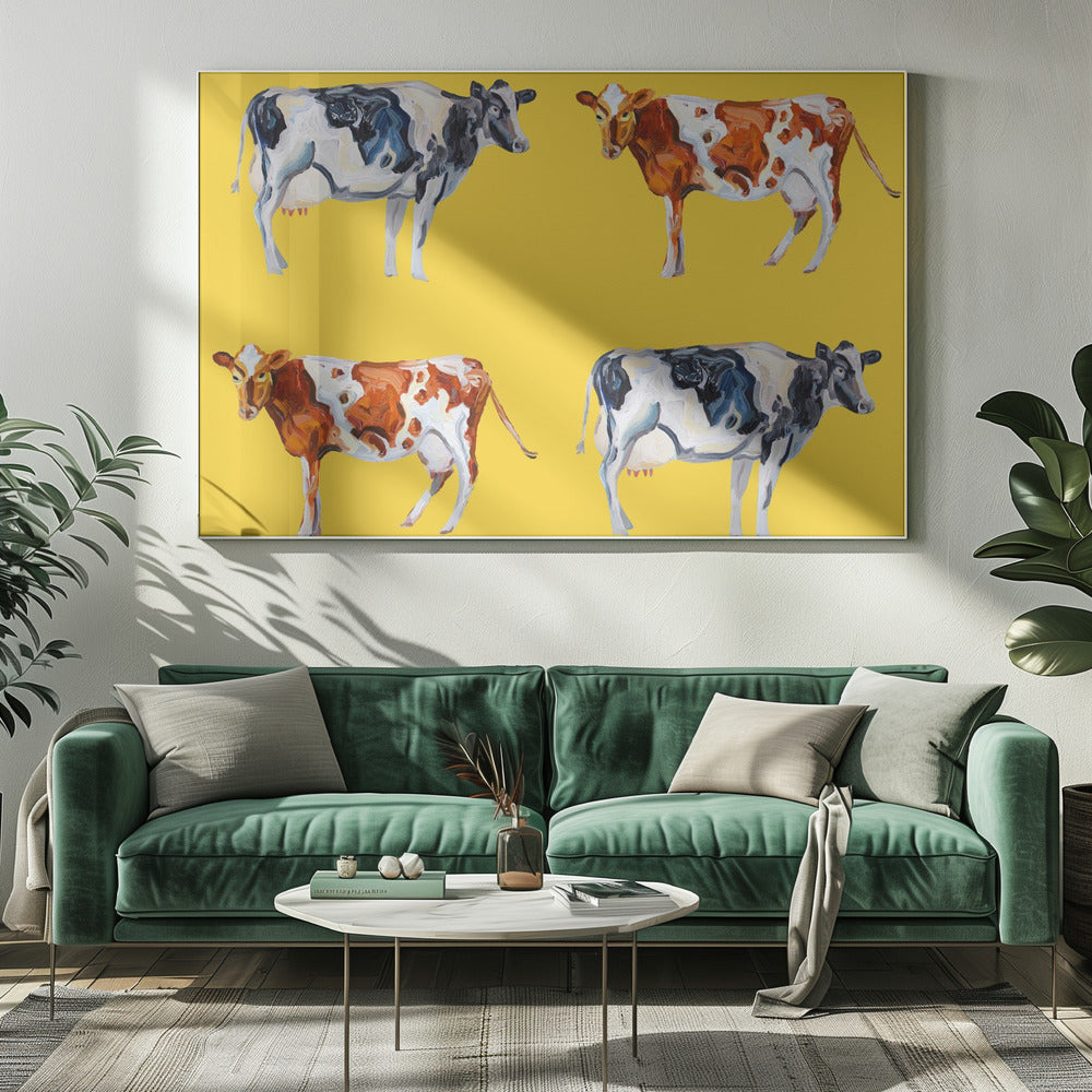 Kokonst på gult | Canvas