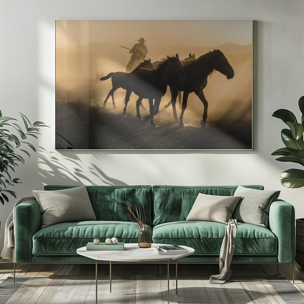 Spring mellan hästar | Canvas