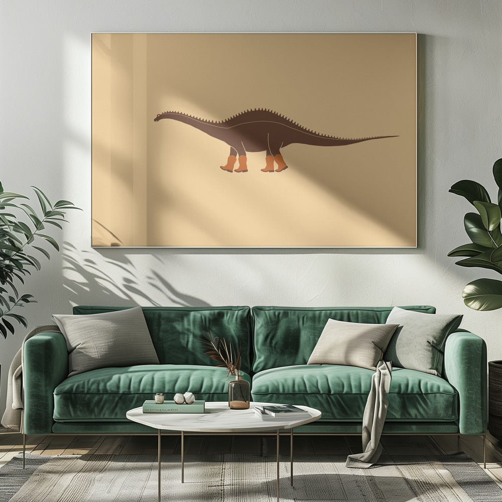 Rebbachisaurus Reba Cowgirl-dinosauriens textur | Canvas