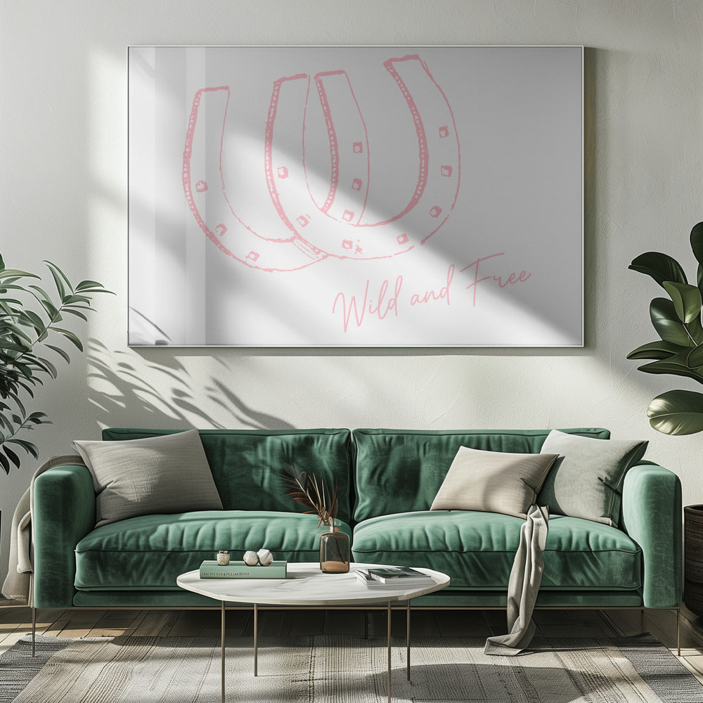 Hästsko Vild och Fri Rosa | Canvas