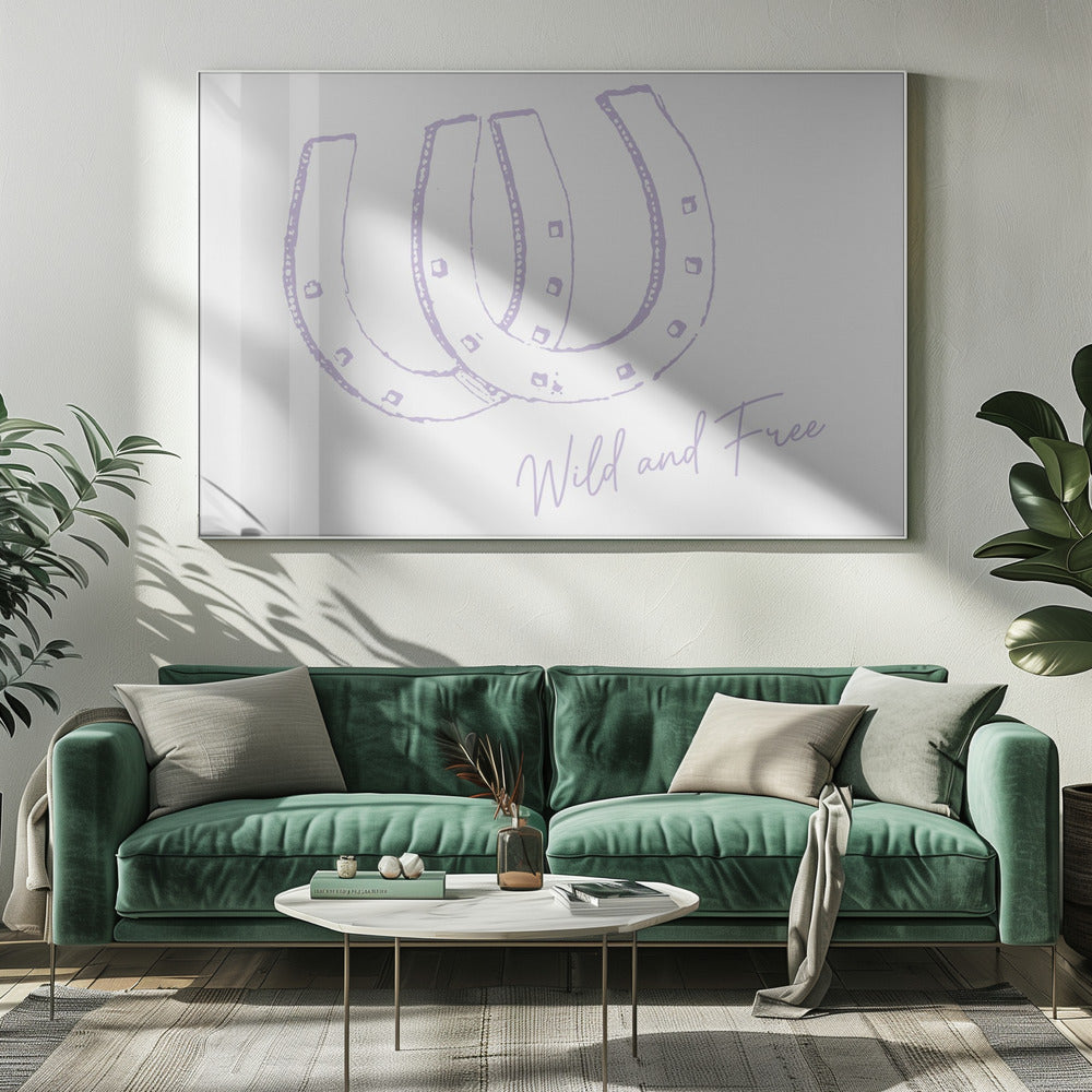 Hästsko Vild och Fri Lila | Canvas