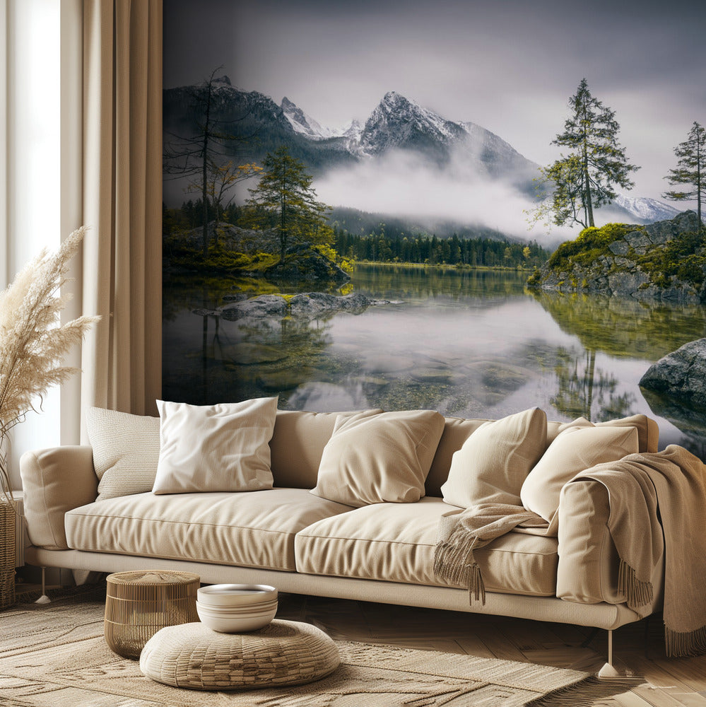 Rainy morning at Hintersee (Bavaria) | Wallpaper