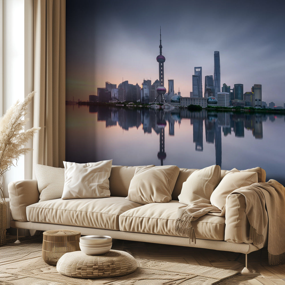 God morgon Shanghai | Tapet