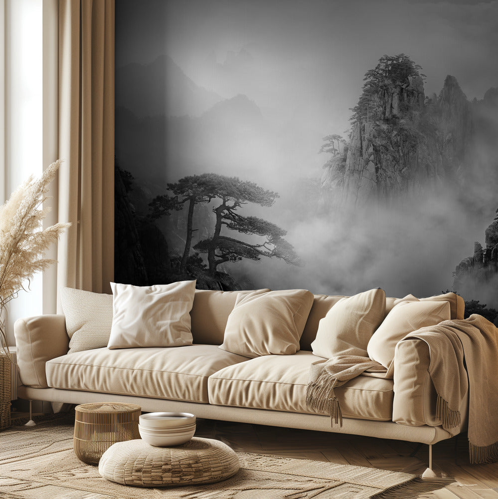Huang Shan i dimman | Tapet