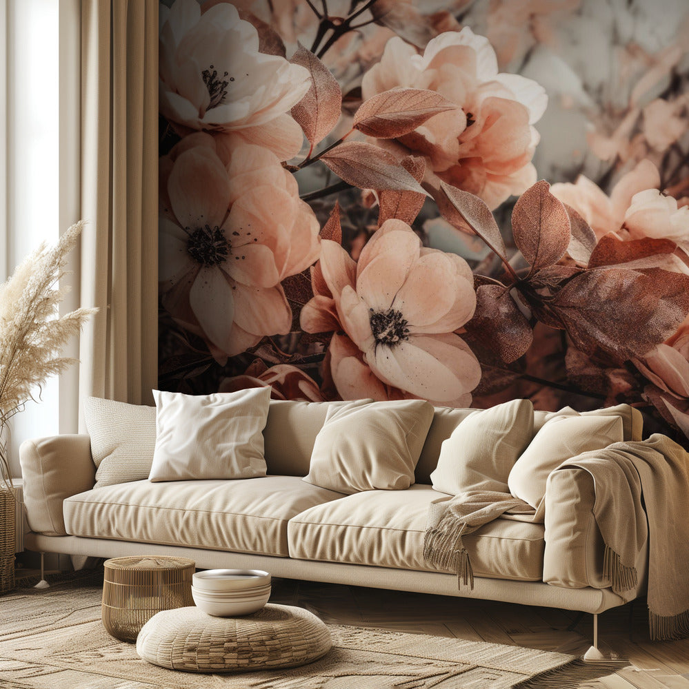 Korall Vild Pion | Tapet