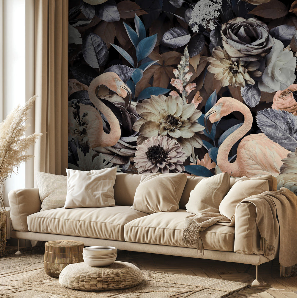 Flamingo Garden No1 | Tapet