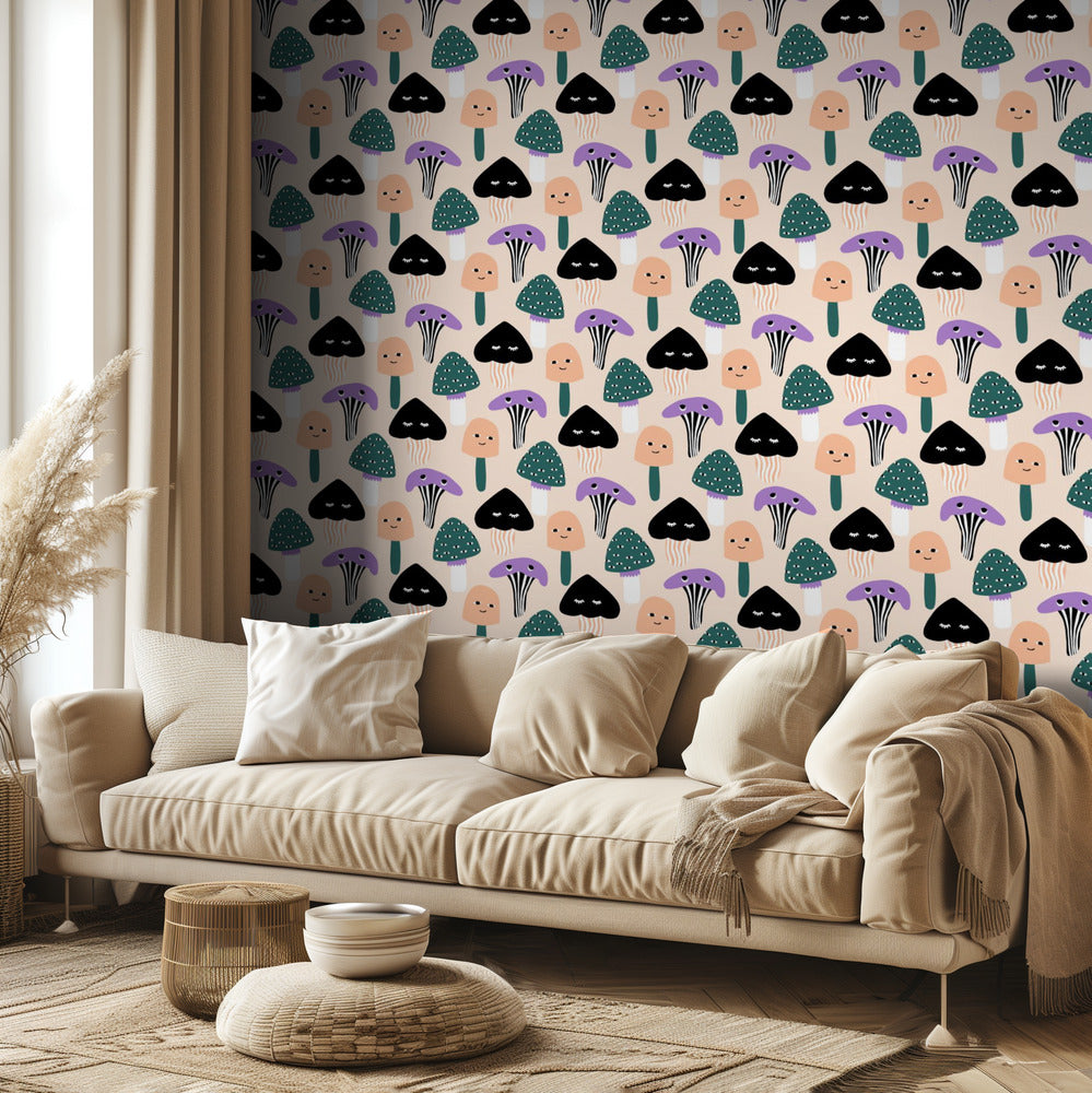 Magiska svampar (mönsterdesign) | Tapet