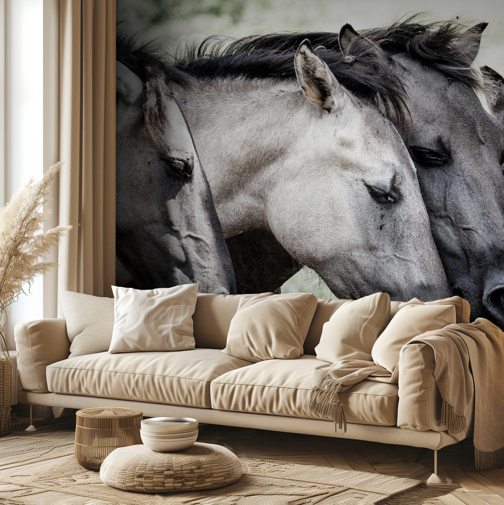 Four Konik Horses | Wallpaper