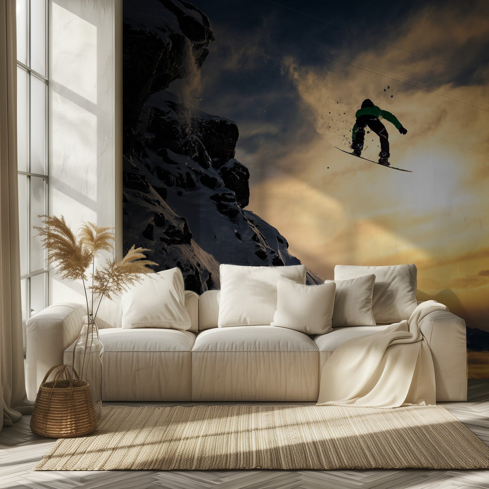 Sunset Snowboarding | Wallpaper
