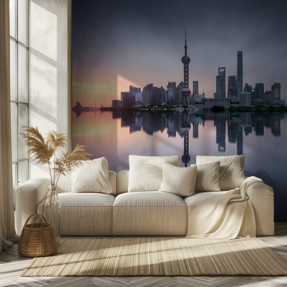 God morgon Shanghai | Tapet
