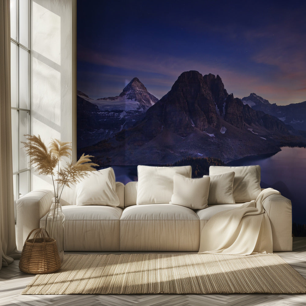 Skymning vid Mount Assiniboine | Tapet