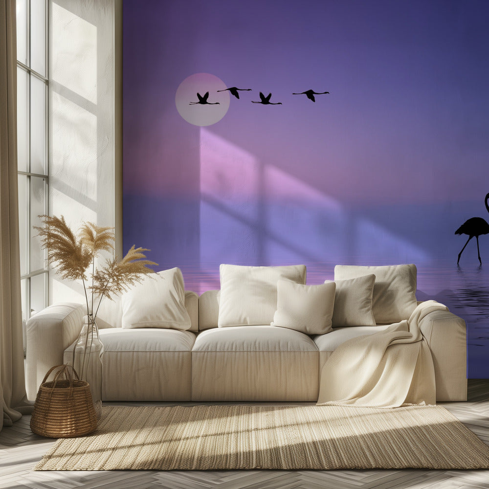 Flygande Flamingo | Tapet