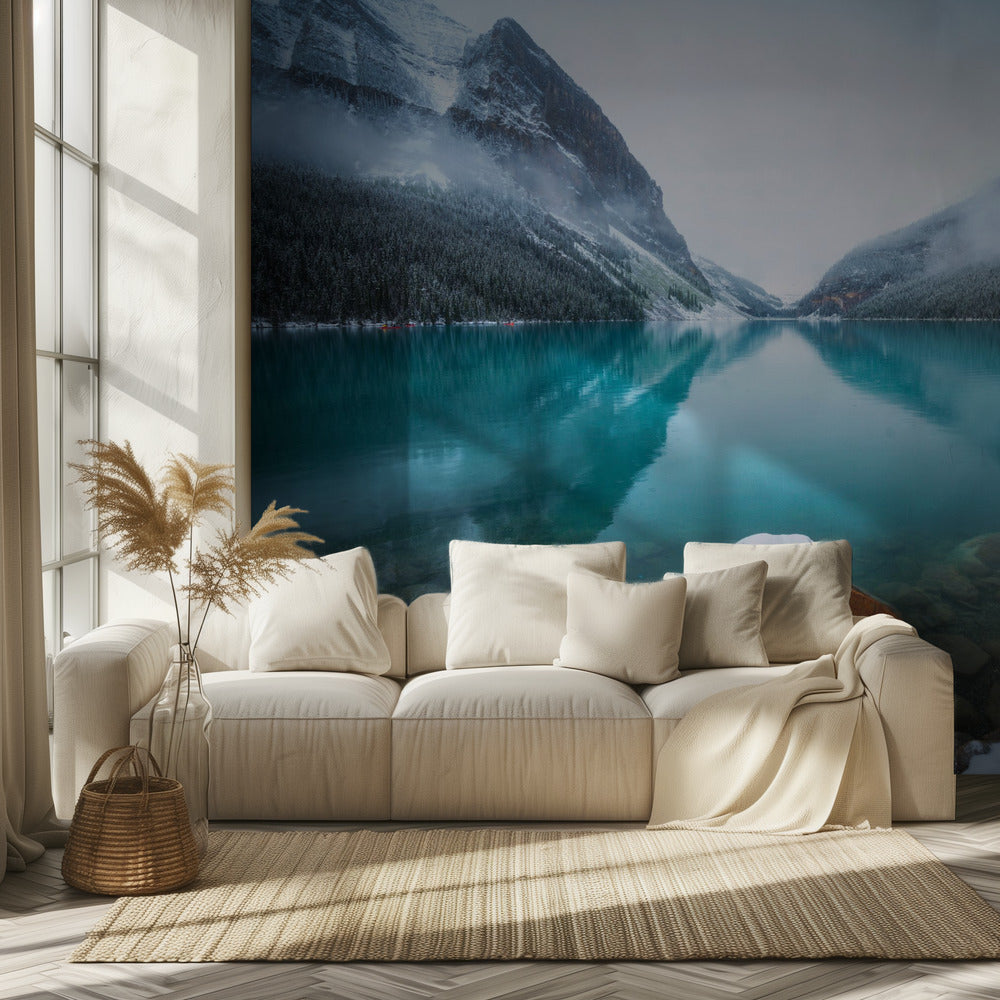 Dimmig Lake Louise | Tapet