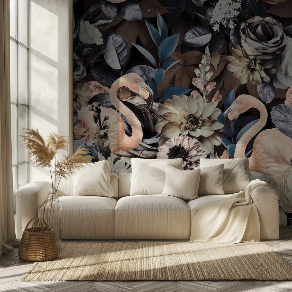 Flamingo Garden No1 | Tapet