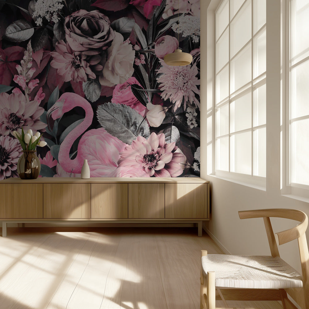 Flamingo Garden No2 | Tapet