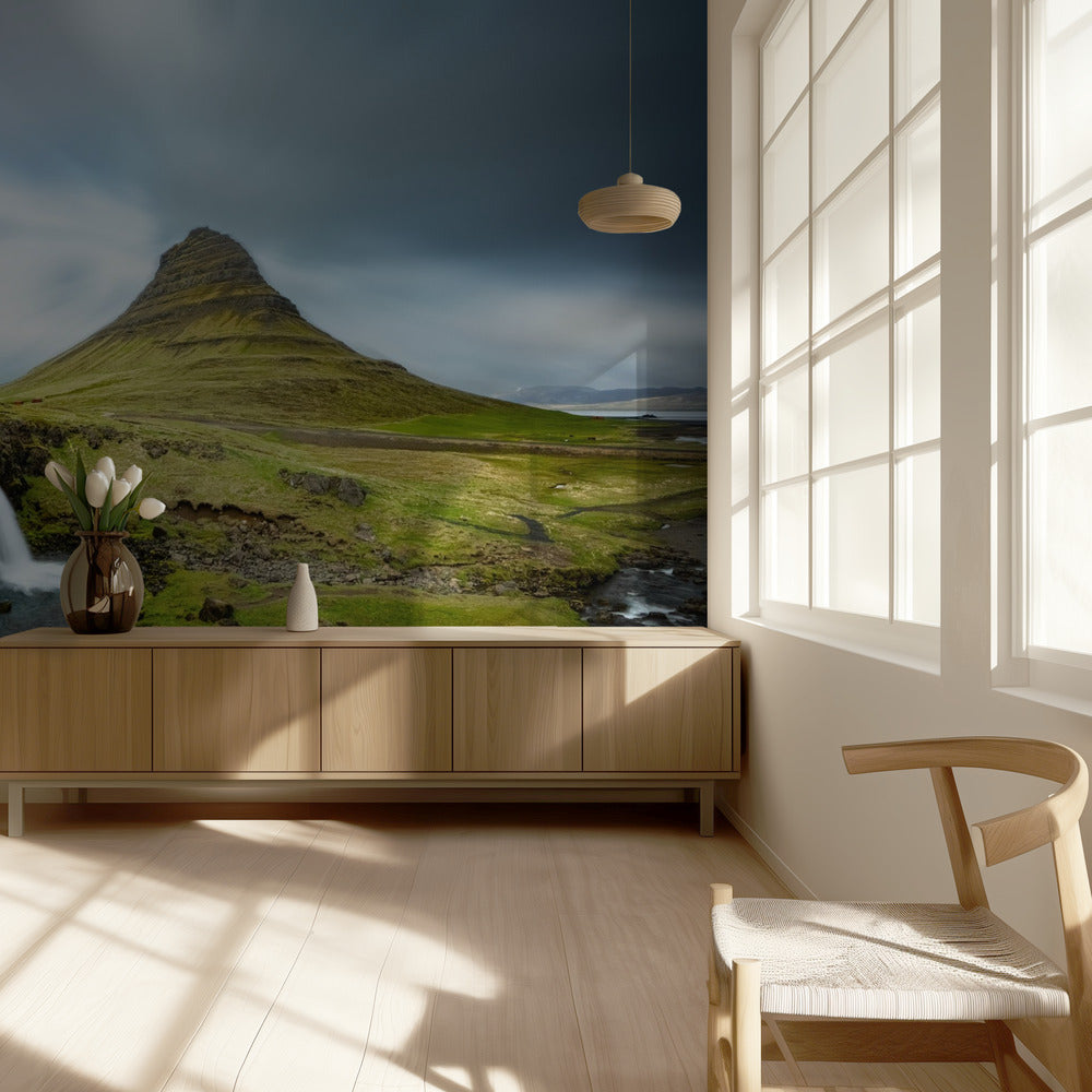 Vattenfall och berg | Tapet