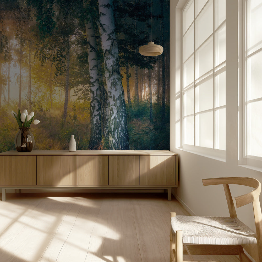 Guld i skogen | Tapet