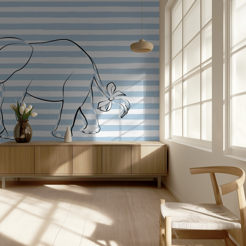 Randig elefant | Tapet
