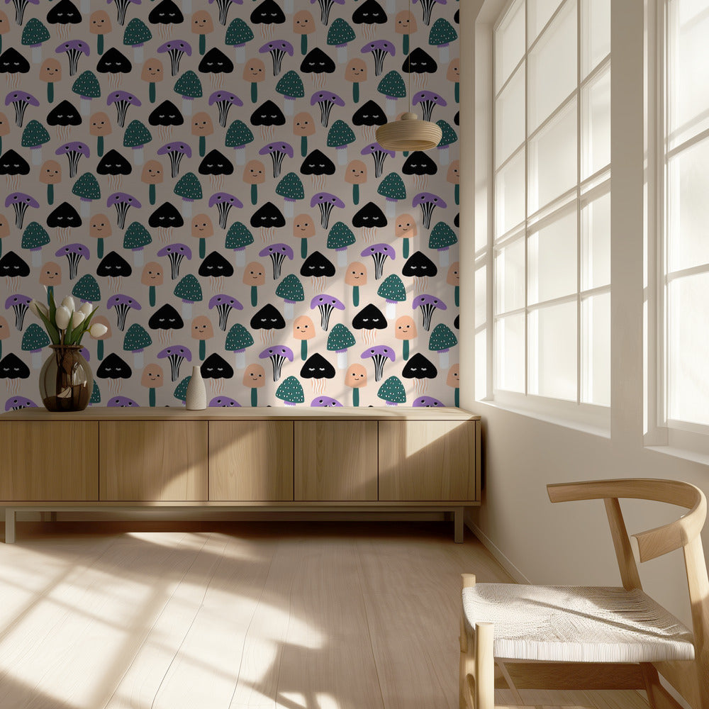 Magiska svampar (mönsterdesign) | Tapet