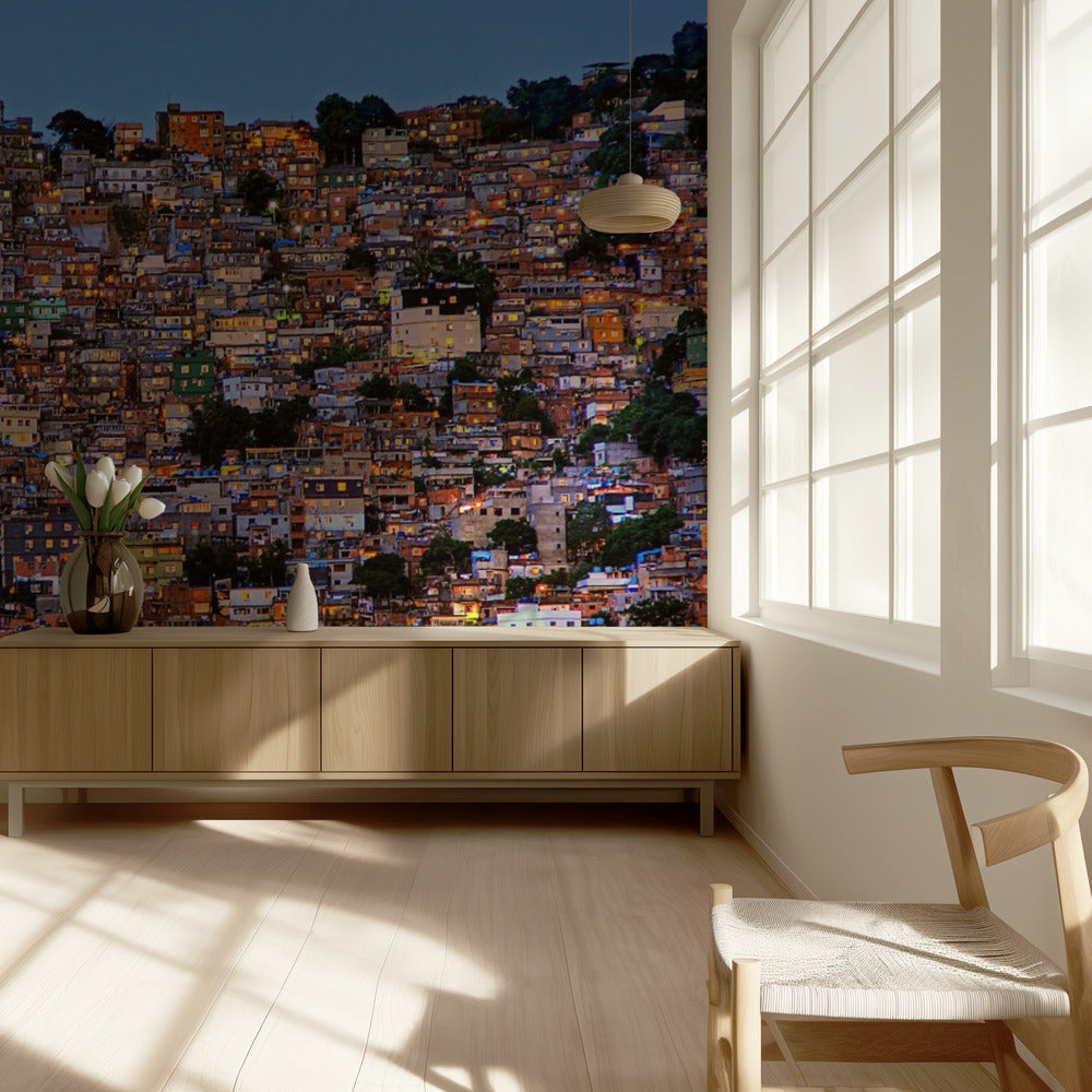 Natten i Favela da Rocinha | Tapet