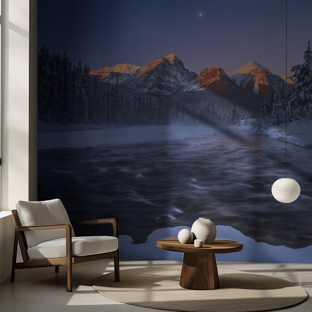 Vinterkanadensiska Klippiga bergen | Fototapet