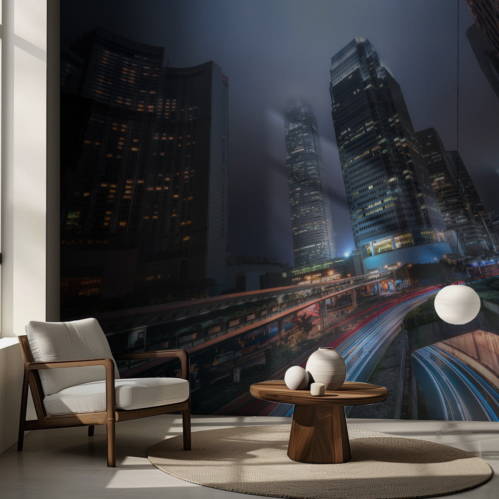 Hongkongs stadsljus | Fototapet